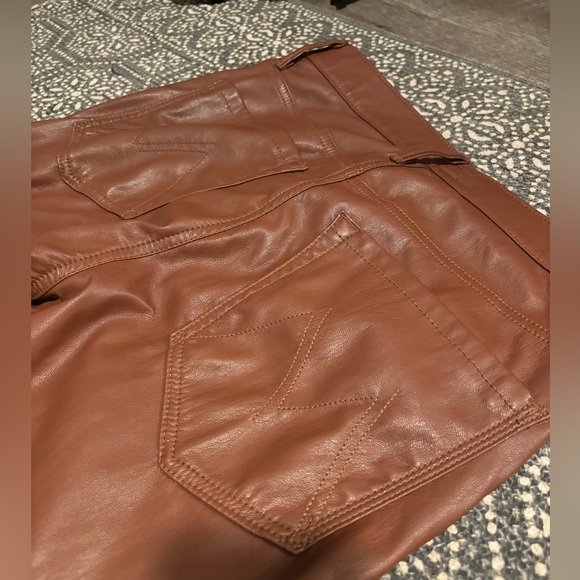 Mother Mid Rise Dazzler Ankle Faux Leather - Picture 6 of 16